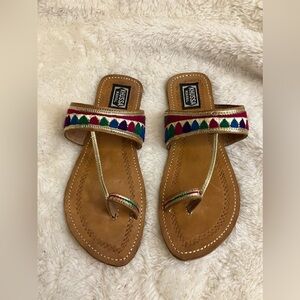 Colorful Embroidered Sandals